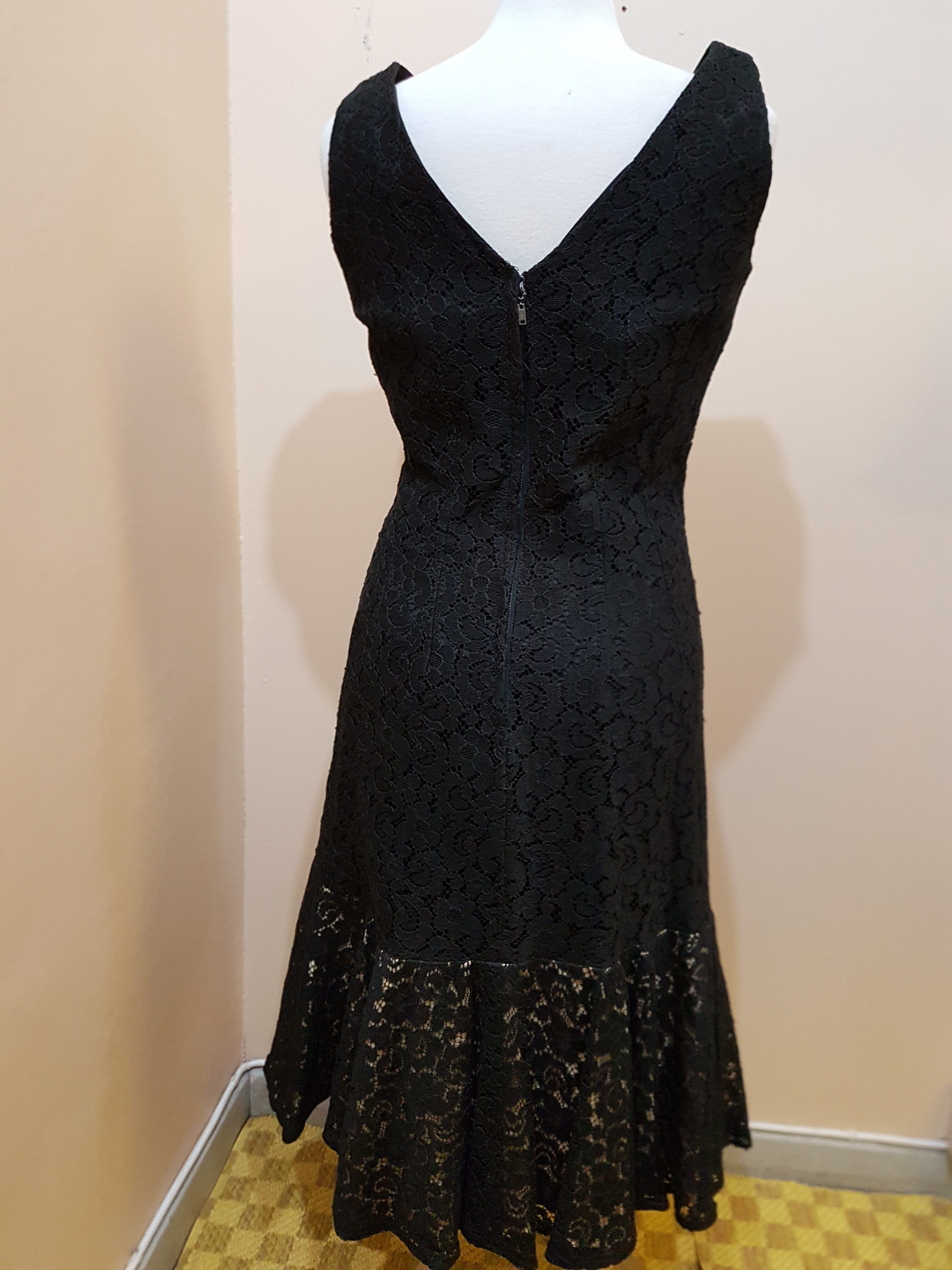 Original 50s Tuff Crocheted Black Dress | Tornado Vintage